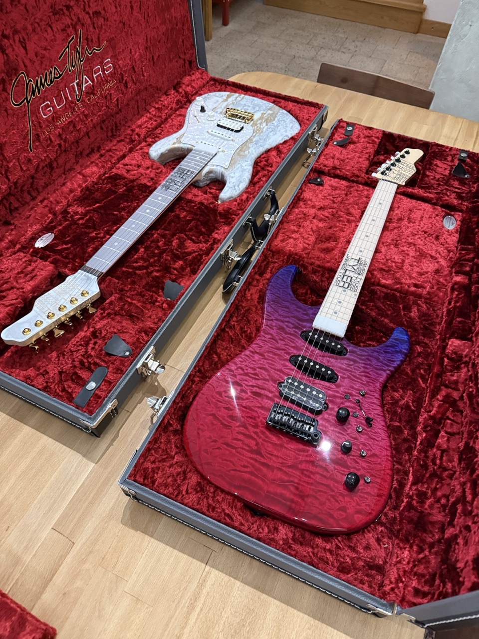 Boutique guitars including James Tyler at String Taste guitar shop, Kraków